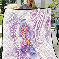 Lavender Polynesian Jellyfish Quilt Watercolor Glows - Polynesian Pride