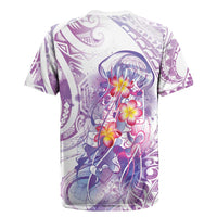 Lavender Polynesian Jellyfish Rugby Jersey Watercolor Glows - Polynesian Pride