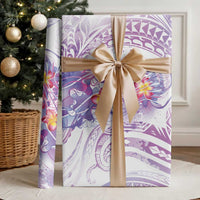 Lavender Polynesian Jellyfish Wrapping Paper Watercolor Glows