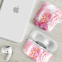 Rose Pink Polynesian Jellyfish AirPods Case Watercolor Glows - Polynesian Pride
