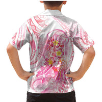 Rose Pink Polynesian Jellyfish Family Matching Mermaid Dress and Hawaiian Shirt Watercolor Glows LT7 - Polynesian Pride