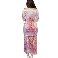 Rose Pink Polynesian Jellyfish Family Matching Puletasi and Hawaiian Shirt Watercolor Glows - Polynesian Pride