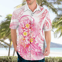 Rose Pink Polynesian Jellyfish Hawaiian Shirt Watercolor Glows - Polynesian Pride