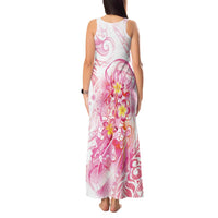 Rose Pink Polynesian Jellyfish Tank Maxi Dress Watercolor Glows - Polynesian Pride