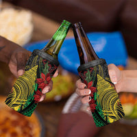 Vanuatu Meri Krismas 4 in 1 Can Cooler Tumbler Conch Shell Tribal Art