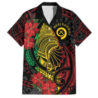 Vanuatu Meri Krismas Family Matching Long Sleeve Bodycon Dress and Hawaiian Shirt Conch Shell Tribal Art LT7 Dad's Shirt - Short Sleeve Art - Polynesian Pride