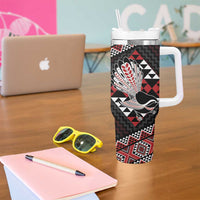 Taniko Aotearoa Tumbler With Handle Poutama Mix Piwakawaka