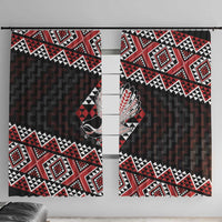 Taniko Aotearoa Window Curtain Poutama Mix Piwakawaka