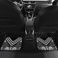 Maori Tukutuku Taniko Motifs Car Mats Black Poutama Mix Kowhaiwhai