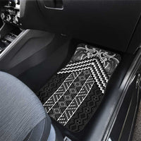 Maori Tukutuku Taniko Motifs Car Mats Black Poutama Mix Kowhaiwhai