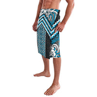 Maori Tukutuku Taniko Motifs Lavalava Turquoise Poutama Mix Kowhaiwhai