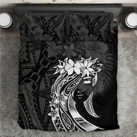 Polynesian Women's Day Bedding Set Plumeria Passion - Black LT7 Black - Polynesian Pride