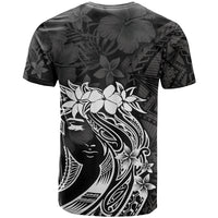 Polynesian Women's Day T Shirt Plumeria Passion - Black LT7 - Polynesian Pride