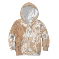 Polynesian Women's Day Kid Hoodie Plumeria Passion - Beige LT7 Hoodie Beige - Polynesian Pride