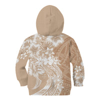 Polynesian Women's Day Kid Hoodie Plumeria Passion - Beige LT7 - Polynesian Pride
