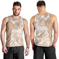 Polynesian Women's Day Men Tank Top Plumeria Passion - Beige LT7 - Polynesian Pride