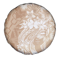 Polynesian Women's Day Spare Tire Cover Plumeria Passion - Beige LT7 - Polynesian Pride