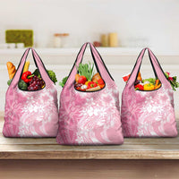 Polynesian Women's Day Grocery Bag Plumeria Passion - Pink