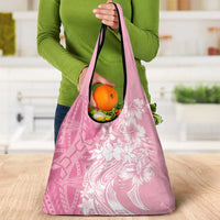 Polynesian Women's Day Grocery Bag Plumeria Passion - Pink