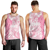 Polynesian Women's Day Men Tank Top Plumeria Passion - Pink LT7 - Polynesian Pride