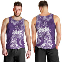 Polynesian Women's Day Men Tank Top Plumeria Passion - Purple LT7 - Polynesian Pride
