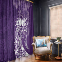 Polynesian Women's Day Window Curtain Plumeria Passion - Purple LT7 - Polynesian Pride