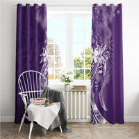 Polynesian Women's Day Window Curtain Plumeria Passion - Purple LT7 - Polynesian Pride