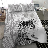 Polynesian Women's Day Bedding Set Plumeria Passion - White LT7 - Polynesian Pride