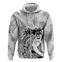 Polynesian Women's Day Hoodie Plumeria Passion - White LT7 Zip Hoodie White - Polynesian Pride