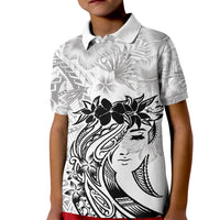 Polynesian Women's Day Kid Polo Shirt Plumeria Passion - White LT7 Kid White - Polynesian Pride