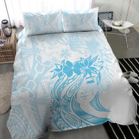 Polynesian Women's Day Bedding Set Plumeria Passion - Turquoise LT7 - Polynesian Pride