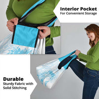 Polynesian Women's Day Grocery Bag Plumeria Passion - Turquoise