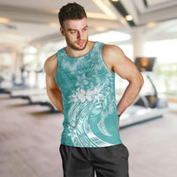 Polynesian Women's Day Men Tank Top Plumeria Passion - Teal LT7 Teal - Polynesian Pride