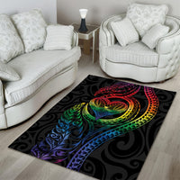 New Zealand Pride Area Rug Takatapui Rainbow Fern
