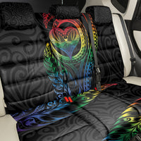 New Zealand Pride Back Car Seat Cover Takatapui Rainbow Fern