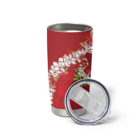 Hawaii Island Flowers Lei Tumbler Cup Ohia Lehua Scarlet Red