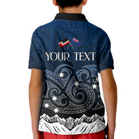 Personalised New Zealand Kid Polo Shirt Matariki Maori Patterns - Gradient LT7 - Polynesian Pride