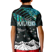 Personalised Maori New Year Kid Polo Shirt Matariki Mix Paua Shell LT7 - Polynesian Pride
