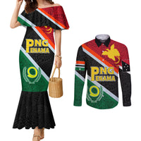 personalised-penama-and-papua-new-guinea-day-couples-matching-mermaid-dress-and-long-sleeve-button-shirts-emblem-mix-style
