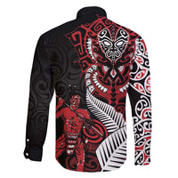 Aotearoa Toitu Te Tiriti Family Matching Tank Maxi Dress and Hawaiian Shirt Whakairo Wheku