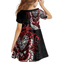Aotearoa Toitu Te Tiriti Kid Short Sleeve Dress Whakairo Wheku