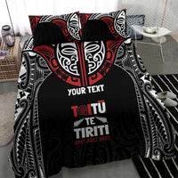 Aotearoa Maori Personalized Bedding Set Toitu Te Tiriti Ake! Ake! Ake!