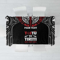 Aotearoa Maori Personalized Tablecloth Toitu Te Tiriti Ake! Ake! Ake!