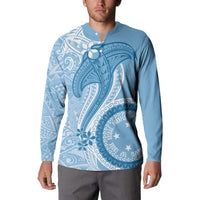 Micronesia FSM Button Sweatshirt Shark and Manta Classic Style