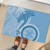Micronesia FSM Rubber Doormat Shark and Manta Classic Style