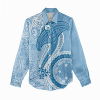 Micronesia FSM Women Casual Shirt Shark and Manta Classic Style