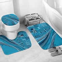 Pasifika Women's Day - Samoa Siapo Malu Tattoo Inspired Bathroom Set Turquoise