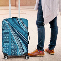 Pasifika Women's Day - Samoa Siapo Malu Tattoo Inspired Luggage Cover Turquoise
