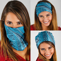 Pasifika Women's Day - Samoa Siapo Malu Tattoo Inspired Neck Gaiter Turquoise