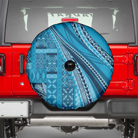 Pasifika Women's Day - Samoa Siapo Malu Tattoo Inspired Spare Tire Cover Turquoise